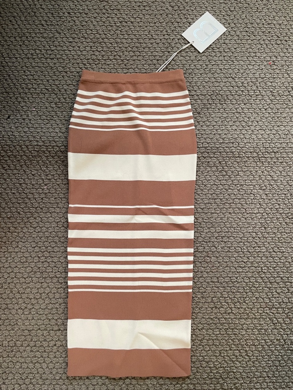 Runaway The Label Striped Midi Skirt